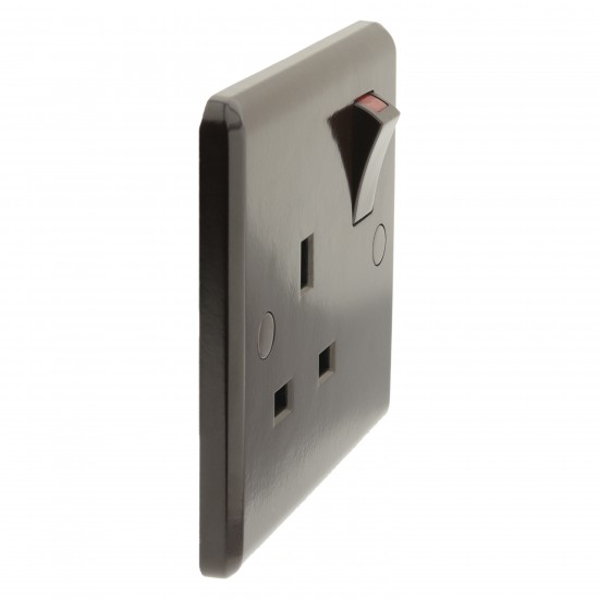 Dark Brown Single Switched Socket -13Amp-240V