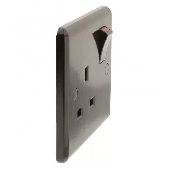 Art Deco Emporium | Dark Brown Single Switched Socket -13Amp-240V