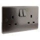 Dark Brown Switched Double Plug Socket -13A-2-Gang-SP Dark Brown Switched Double Plug Socket -13A-2-Gang-SP