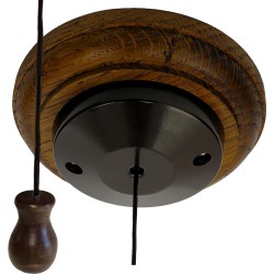 Bakelite and Oak Ceiling Pull Switch in Classical Period Styling and a Low Profile Dark Oak Finish Bakelite and Oak Ceiling Pull Switch in Classical Period Styling and a Low Profile Dark Oak Finish