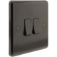 Dark Brown Wall Switch -2 Way-2 Gang-10 Amp