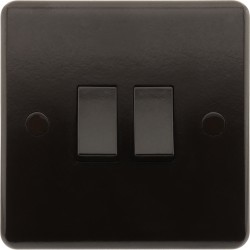 Dark Brown Wall Switch -2 Way-2 Gang-10 Amp