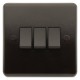 Dark Brown Wall Switch -2 Way-3 Gang-10 Amp