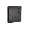 Single Switched Socket in Brown Bakelite 240V 13Amp
