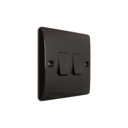 Wall Switch 2 Way 2 Gang 10 Amp in Brown Bakelite Wall Switch 2 Way 2 Gang 10 Amp in Brown Bakelite
