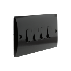 Wall Switch 2 Way 4 Gang 10 Amp in Brown Bakelite Wall Switch 2 Way 4 Gang 10 Amp in Brown Bakelite