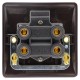 45 Amp DP Switch with Neon Lamp in Brown Bakelite
