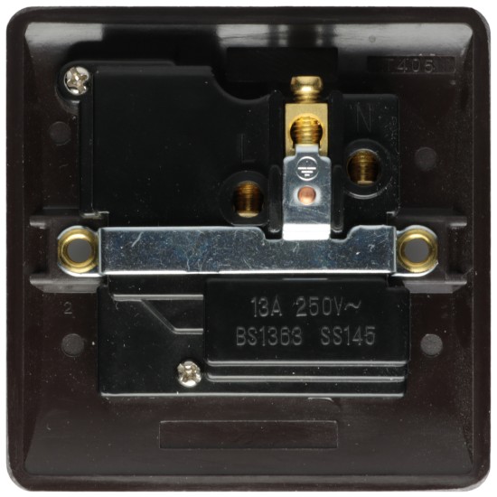 Single Switched Socket in Brown Bakelite 240V 13Amp Single Switched Socket in Brown Bakelite 240V 13Amp