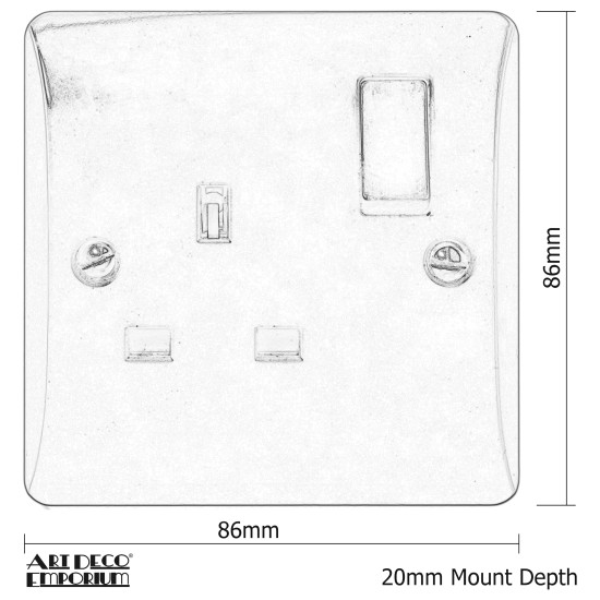 Single Switched Socket in Brown Bakelite 240V 13Amp Single Switched Socket in Brown Bakelite 240V 13Amp