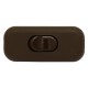 Small In-line Rocker Switch 3 Wire Dual Pole in Brown