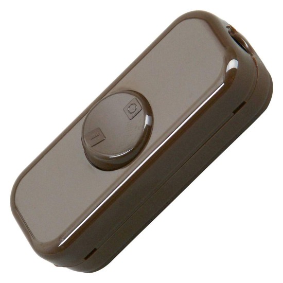 10Amp In-line Rocker Switch 3 Wire Duel Pole in Brown