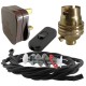 Lamp Repair and Service Kit | Brown Plug | Black Flex | Black Switch | B22 Brass Lamp Holder Lamp Repair and Service Kit | Brown Plug | Black Flex | Black Switch | B22 Brass Lamp Holder
