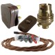 Lamp Repair and Service Kit | Brown Plug | Bronze Flex | Brown Switch | B22 Brass Lamp Holder Lamp Repair and Service Kit | Brown Plug | Bronze Flex | Brown Switch | B22 Brass Lamp Holder