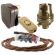 Lamp Repair and Service Kit | Brown Plug | Bronze Flex | Gold Switch | B22 Brass Lamp Holder Lamp Repair and Service Kit | Brown Plug | Bronze Flex | Gold Switch | B22 Brass Lamp Holder