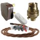 Lamp Repair and Service Kit | Brown Plug | Bronze Flex | White Switch | B22 Brass Lamp Holder Lamp Repair and Service Kit | Brown Plug | Bronze Flex | White Switch | B22 Brass Lamp Holder