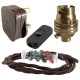 Lamp Repair and Service Kit | Brown Plug | Brown Flex | Black Switch | B22 Brass Lamp Holder