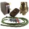 Lamp Repair and Service Kit | Brown Plug | Green Flex | Brown Switch | B22 Brass Lamp Holder