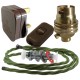 Lamp Repair and Service Kit | Brown Plug | Green Flex | Brown Switch | B22 Brass Lamp Holder Lamp Repair and Service Kit | Brown Plug | Green Flex | Brown Switch | B22 Brass Lamp Holder