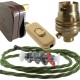 Lamp Repair and Service Kit | Brown Plug | Green Flex | Gold Switch | B22 Brass Lamp Holder Lamp Repair and Service Kit | Brown Plug | Green Flex | Gold Switch | B22 Brass Lamp Holder