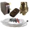 Lamp Repair and Service Kit | Brown Plug | White Flex | Brown Switch | B22 Brass Lamp Holder