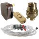 Lamp Repair and Service Kit | Brown Plug | White Flex | Gold Switch | B22 Brass Lamp Holder Lamp Repair and Service Kit | Brown Plug | White Flex | Gold Switch | B22 Brass Lamp Holder