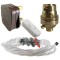 Lamp Repair and Service Kit | Brown Plug | White Flex | White Switch | B22 Brass Lamp Holder