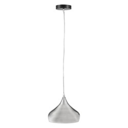 Satin Silver Pendant Light Fitting with Clear Cable Satin Silver Pendant Light Fitting with Clear Cable