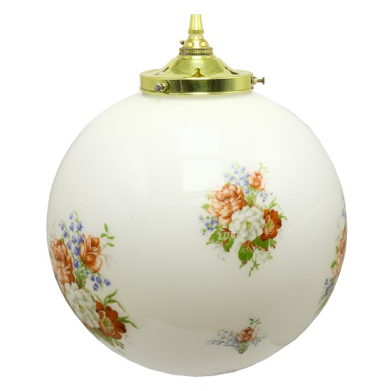 Vintage French Globe Pendant Light Shade