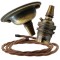 Antique Brass Ceiling Pendant Kit and B22 Lampholder with Bronze Flex