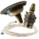 Antique Brass Ceiling Pendant Kit and B22 Lampholder with Classic Ivory Flex Antique Brass Ceiling Pendant Kit and B22 Lampholder with Classic Ivory Flex