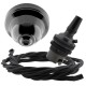 Black Bakelite Ceiling Pendant Kit and B22 Bronze Bulb Holder with 1M Black Flex