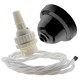 Black Bakelite Ceiling Pendant Kit with B22 White Thermoset Lampholder and White Flex Black Bakelite Ceiling Pendant Kit with B22 White Thermoset Lampholder and White Flex