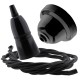 Black Bakelite Ceiling Pendant Kit with B22 Black Bakelite Lampholder and Black Flex Black Bakelite Ceiling Pendant Kit with B22 Black Bakelite Lampholder and Black Flex