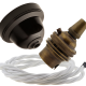 Brown Bakelite Ceiling Pendant Kit with B22 Antique Brass Lampholder and White Flex Brown Bakelite Ceiling Pendant Kit with B22 Antique Brass Lampholder and White Flex