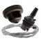 Brown Bakelite Ceiling Pendant Kit and B22 Bronze Bulb Holder with 1M Silver Flex