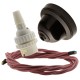 Brown Bakelite Ceiling Pendant Kit with B22 White Thermoset Lampholder and Dusky Pink Flex Brown Bakelite Ceiling Pendant Kit with B22 White Thermoset Lampholder and Dusky Pink Flex