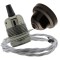 Pendant Kit with Brown Bakelite Ceiling cup E27 Dark Bronze Finish Lampholder and Silver Flex