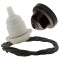Pendant Kit with Brown Bakelite Ceiling cup E27 White Thermoset Plastic Lampholder and Khaki Green Flex