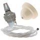Ivory Bakelite Ceiling Pendant Kit with B22 Silver Nickel Finish Lampholder and White Flex Ivory Bakelite Ceiling Pendant Kit with B22 Silver Nickel Finish Lampholder and White Flex