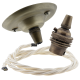 Antique Brass Ceiling Pendant Kit and B22 Lampholder with Classic Ivory Flex Antique Brass Ceiling Pendant Kit and B22 Lampholder with Classic Ivory Flex