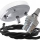 Ceiling Pendant Kit with Large Silver Nickel Rose and B22 Lampholder with Black Flex Ceiling Pendant Kit with Large Silver Nickel Rose and B22 Lampholder with Black Flex