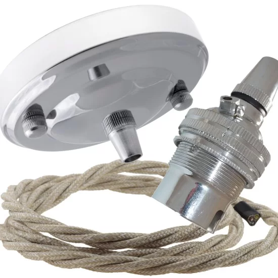 Ceiling Pendant Large Chrome Ceiling Rose Art Deco Emporium