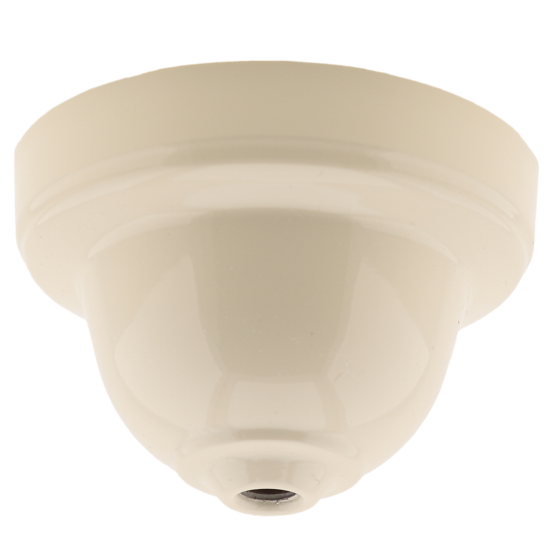 Pendant Kit with Bakelite Ceiling Cup with Applied Ivory Finish E27 White Thermoset Plastic Lampholder and White Flex