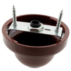 Ceiling Rose Cup in Brick Red Bakelite