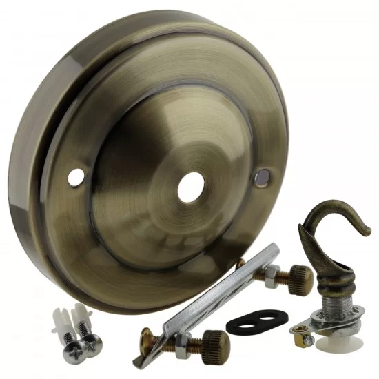 Ceiling Rose With Hook - Antique Brass