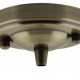 Large Antique Brass Ceiling Pendant Kit and E27 Lampholder with Silver Flex