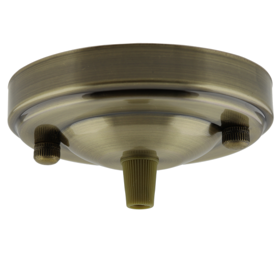 Large Ceiling Rose with Nylon Cord Grip in Antique Brass Effect Large Ceiling Rose with Nylon Cord Grip in Antique Brass Effect