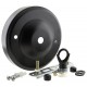 Large Ceiling Rose with Deco Style Loop in Matte Black