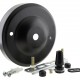 Ceiling Pendant Kit with Large Rose and B22 Lampholder in Matte Black Finish with Bronze Flex