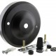 Large Ceiling Rose with Nylon Cord Grip in Matte Black